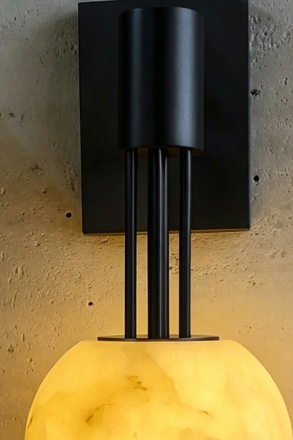 Alabaster Pillar Orb Wall lamp