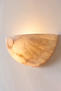 Aura Alabaster Crescent Sconce