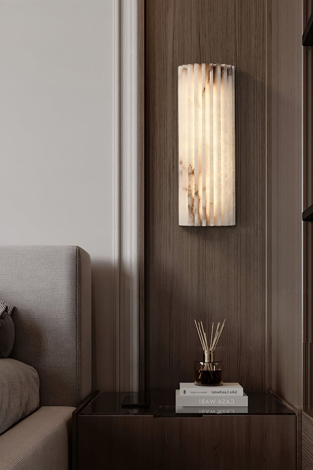 Alvia Alabaster Wall Light