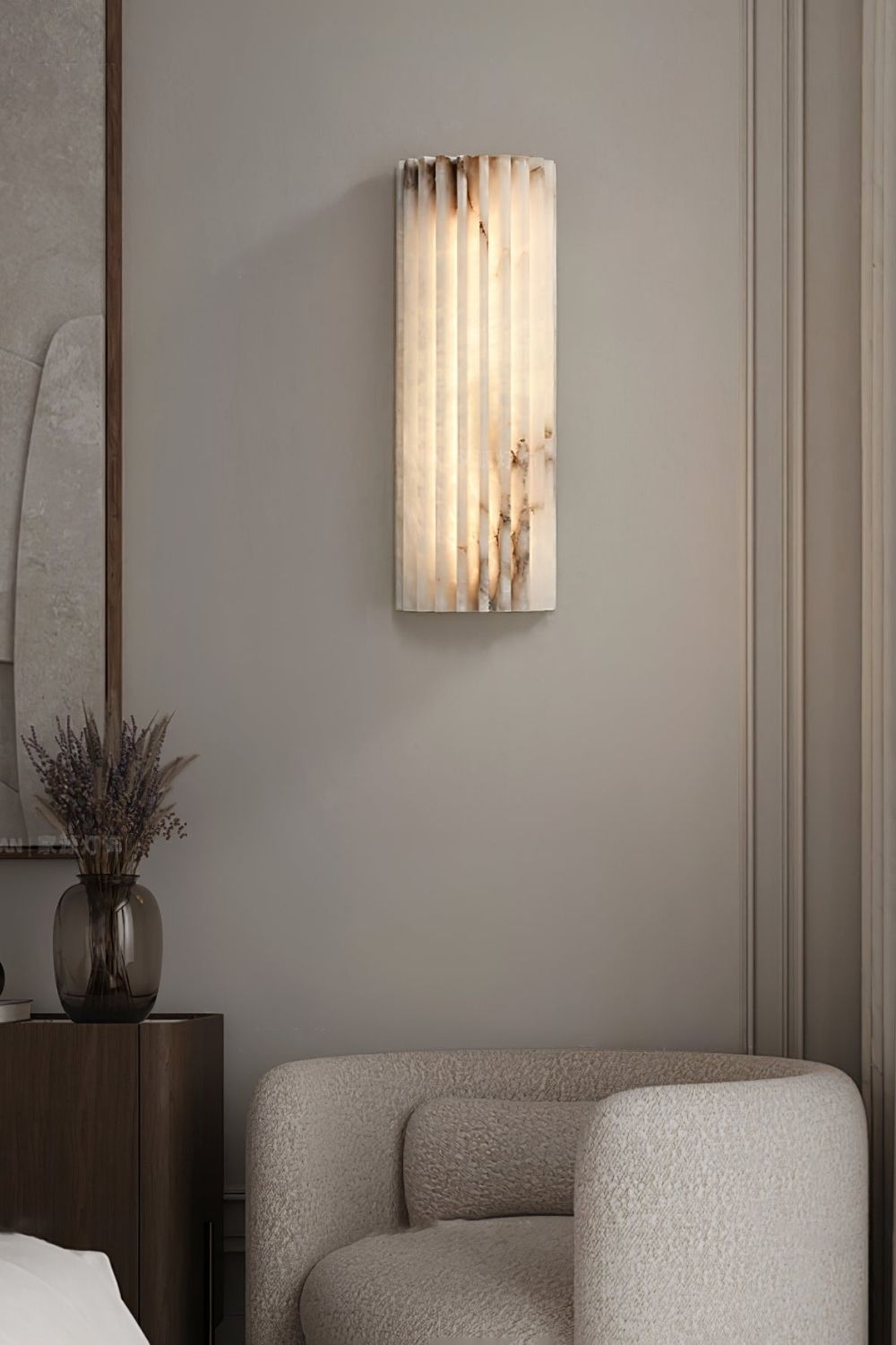 Alvia Alabaster Wall Light