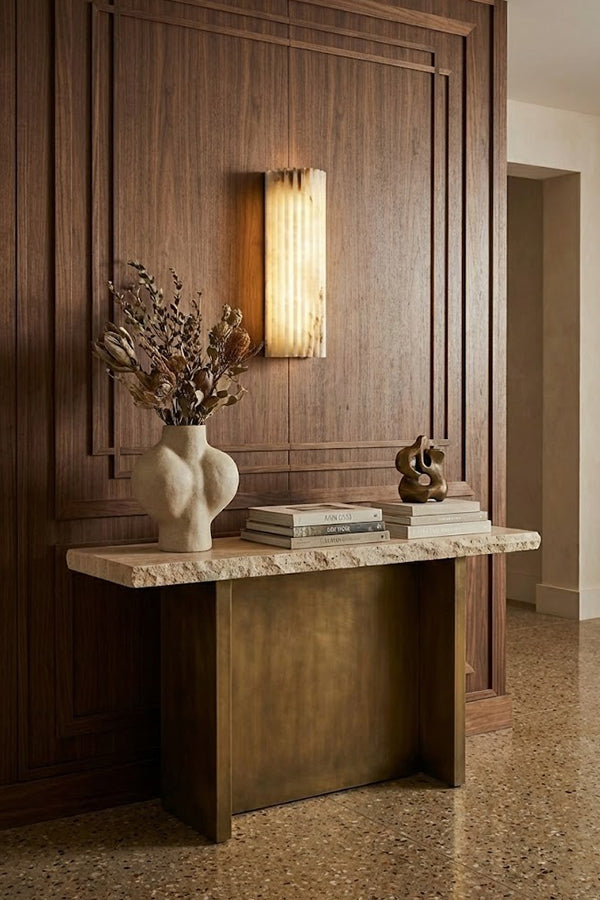 Alvia Alabaster Wall Light