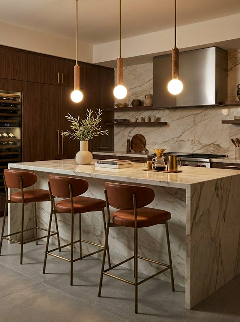 American leather Pendant Light