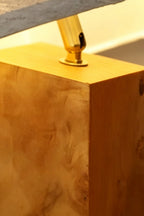 Angolo Canted Faceted Wood Table Lamp
