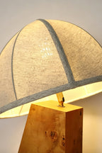 Angolo Canted Faceted Wood Table Lamp
