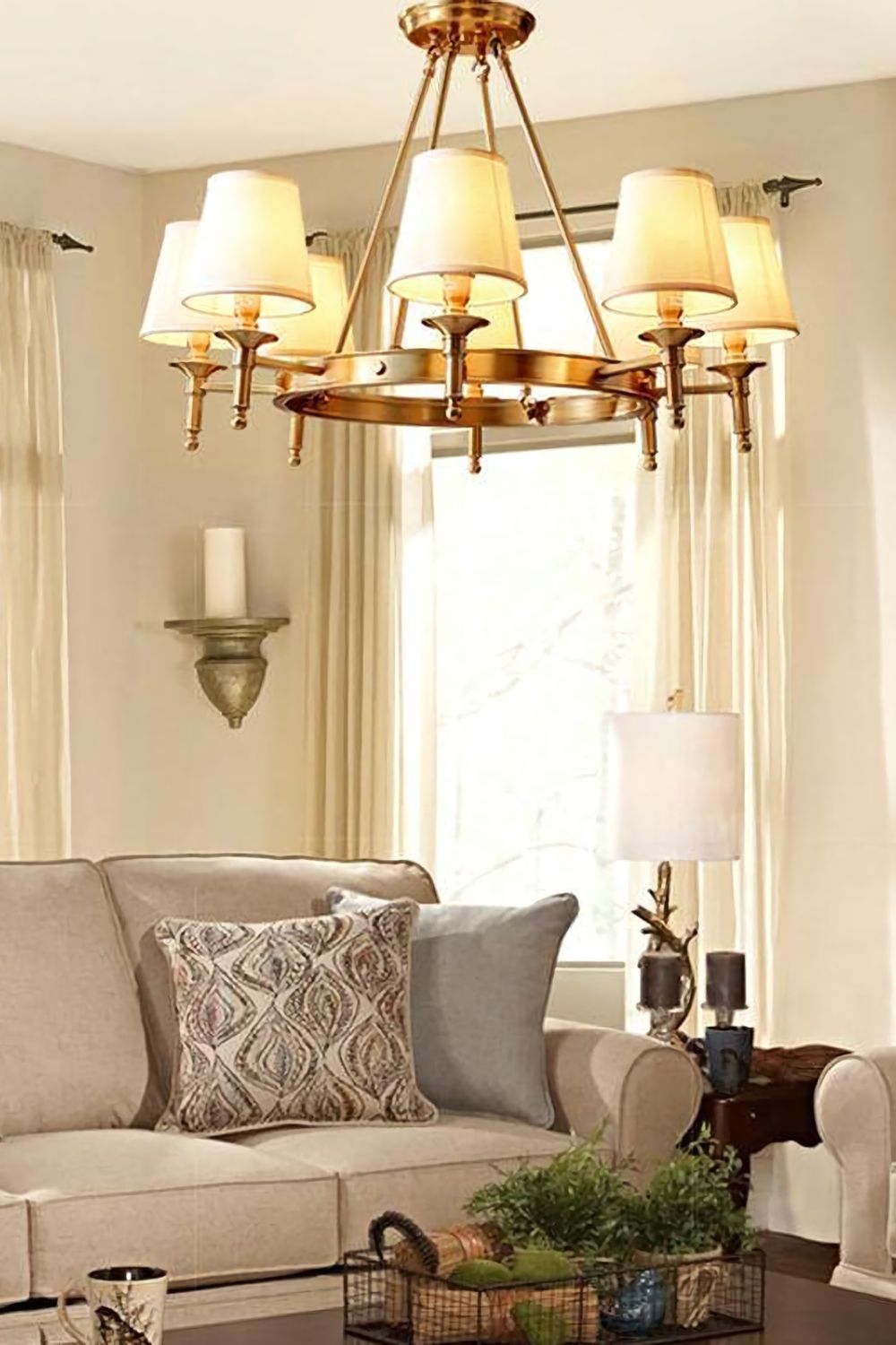 Antique Brass Chandelier