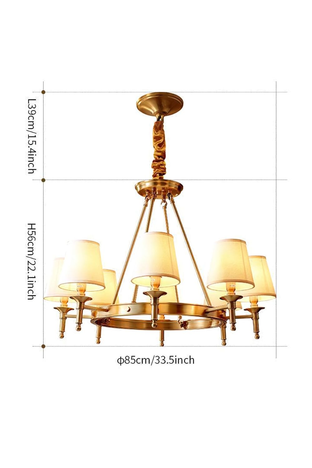 Antique Brass Chandelier