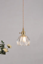 Antique Petal Shape Glass Pendant