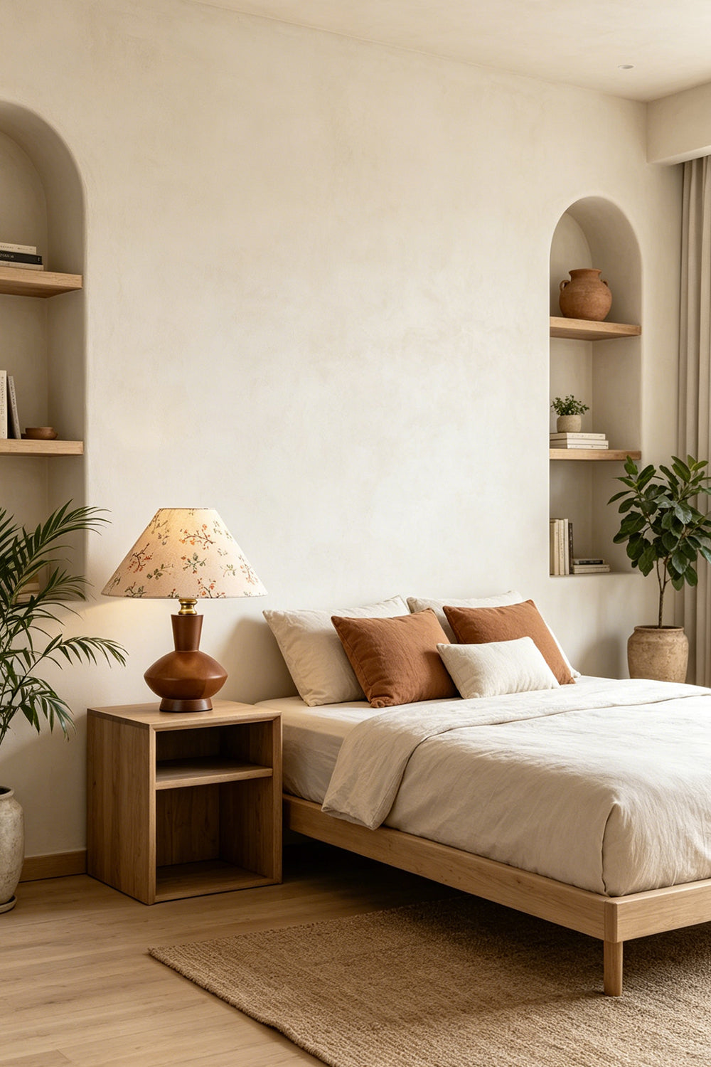 Arboreal Canopy Walnut Table Lamp