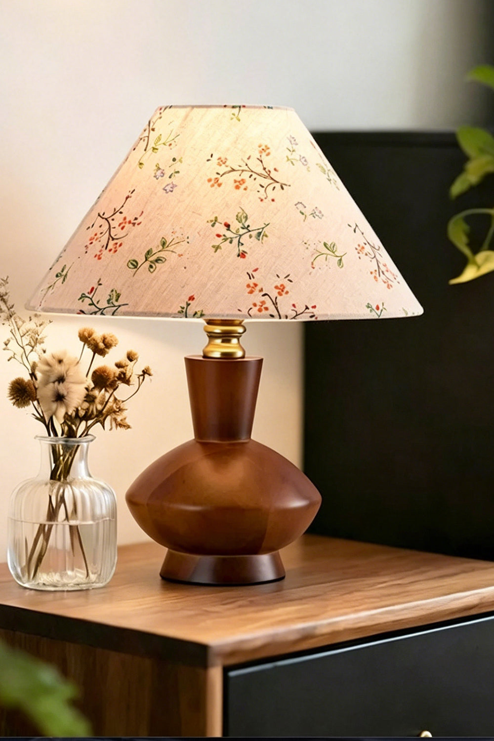 Arboreal Canopy Walnut Table Lamp