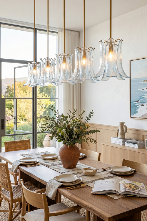 Arboreal Petal Glass Pendant Lamp