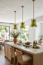 Arboreal Petal Glass Pendant Lamp