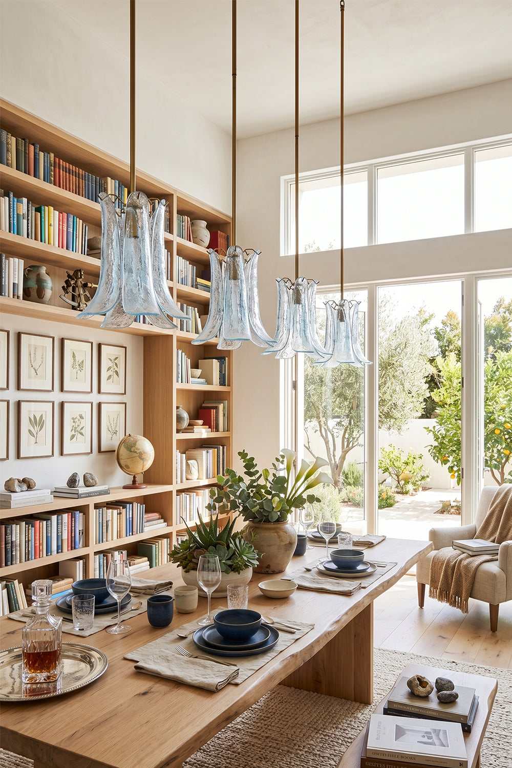 Arboreal Petal Glass Pendant Lamp
