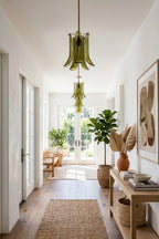 Arboreal Petal Glass Pendant Lamp