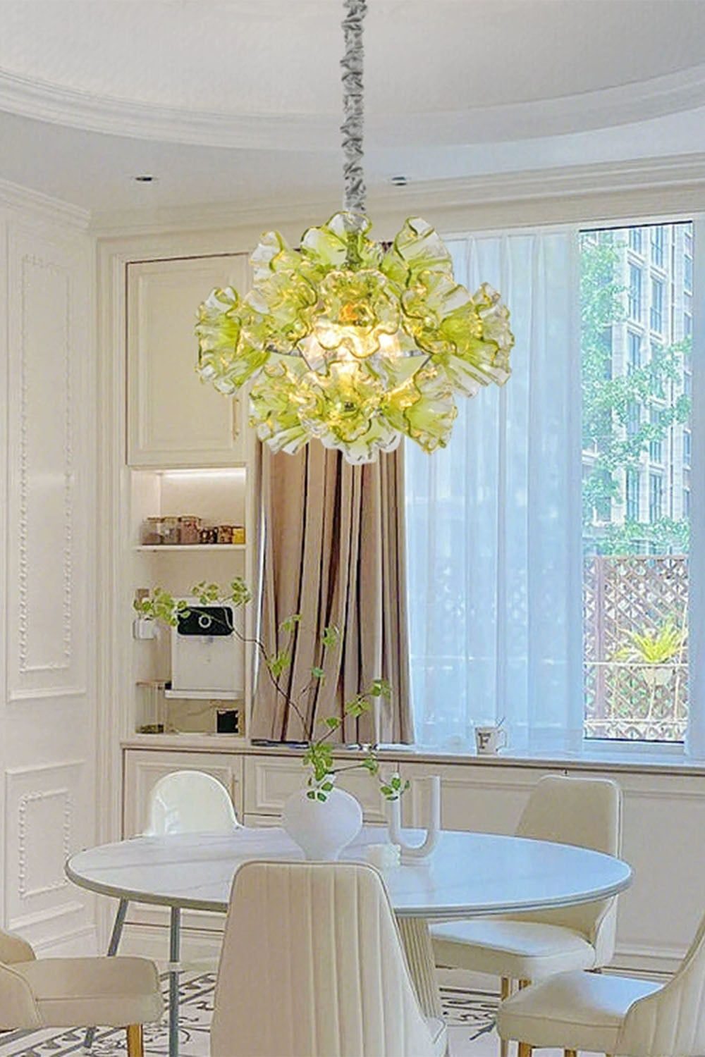 Art flower-shaped Glass Chandelier