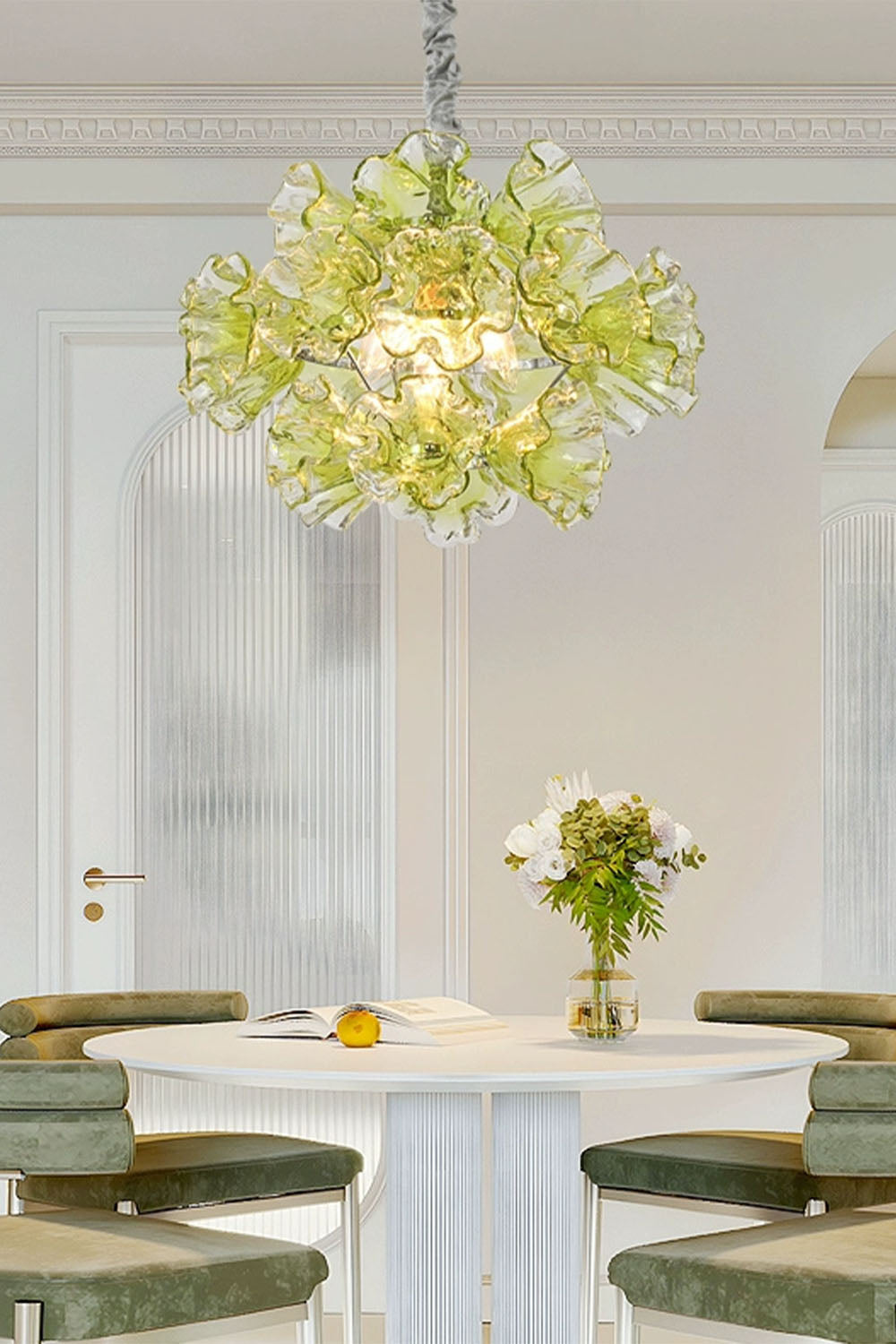 Art flower-shaped Glass Chandelier