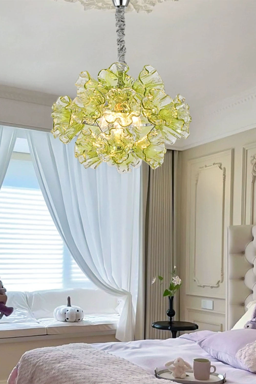 Art flower-shaped Glass Chandelier