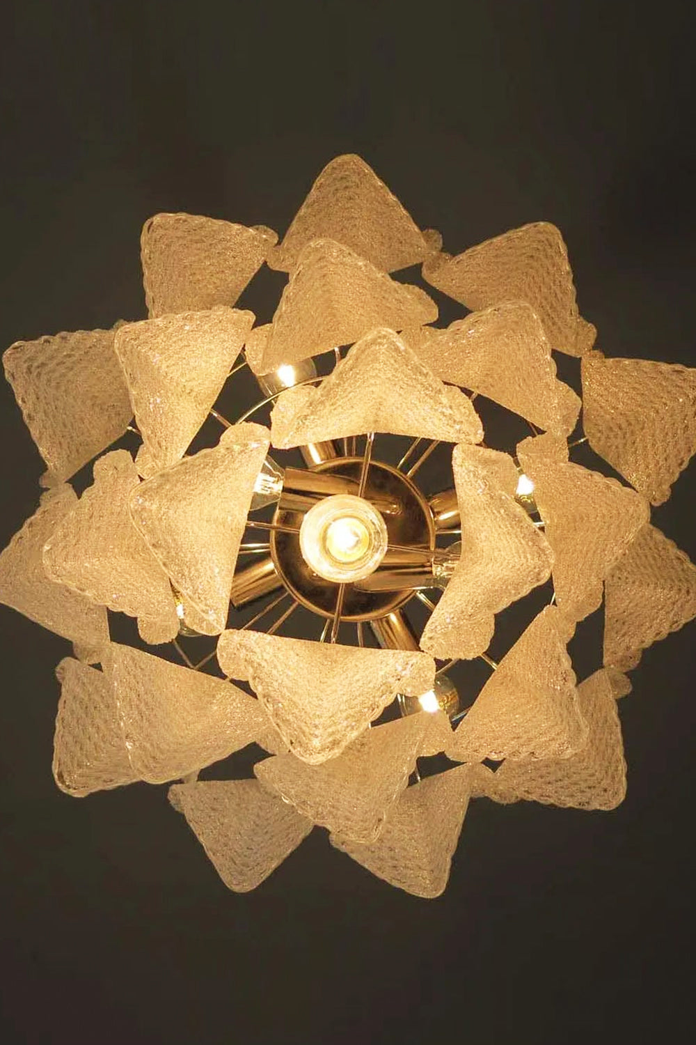 Art Glass Leaf Chandelier