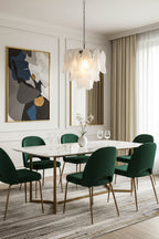 Art Glass Leaf Chandelier
