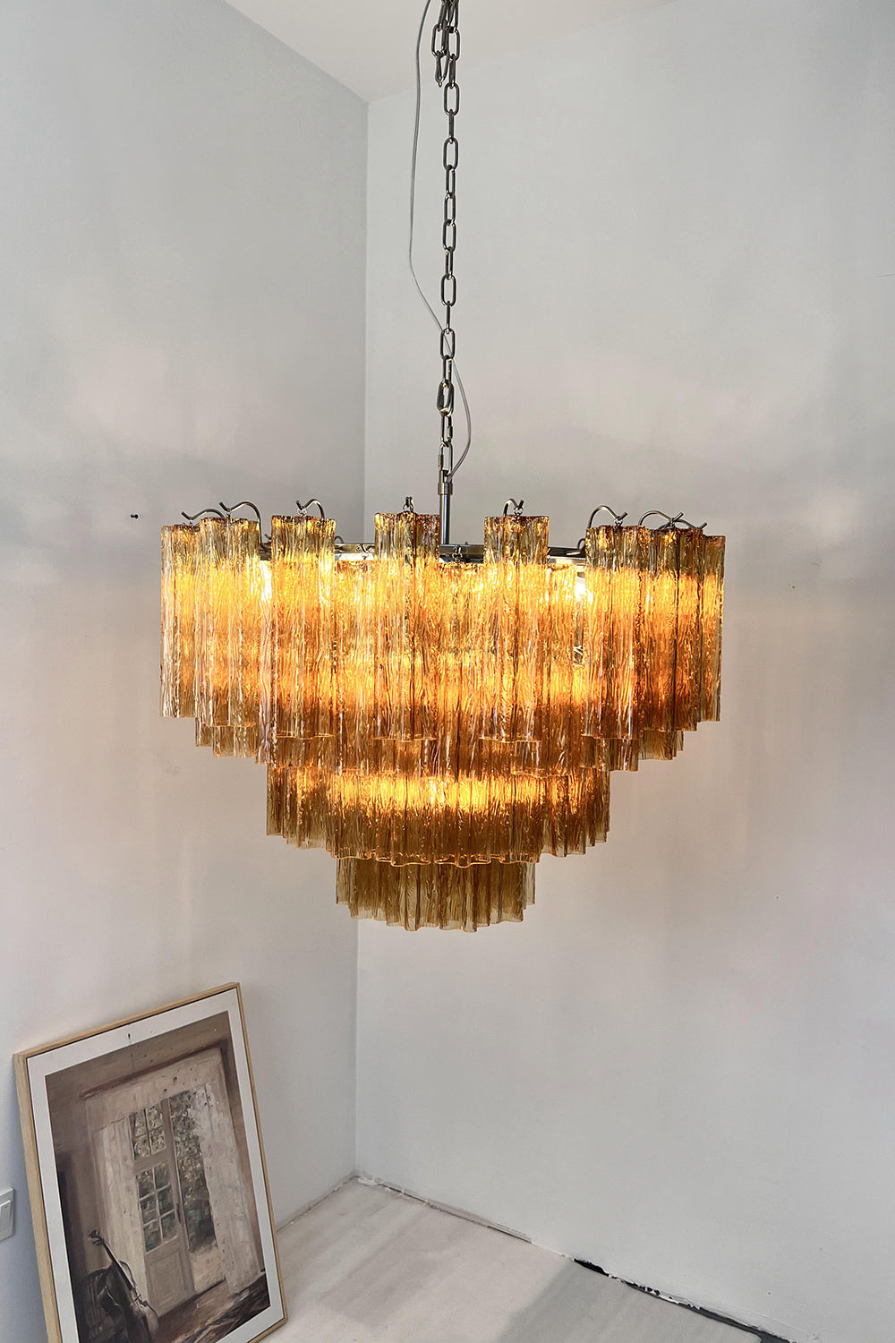 Art Glass Tronchi Chandelier