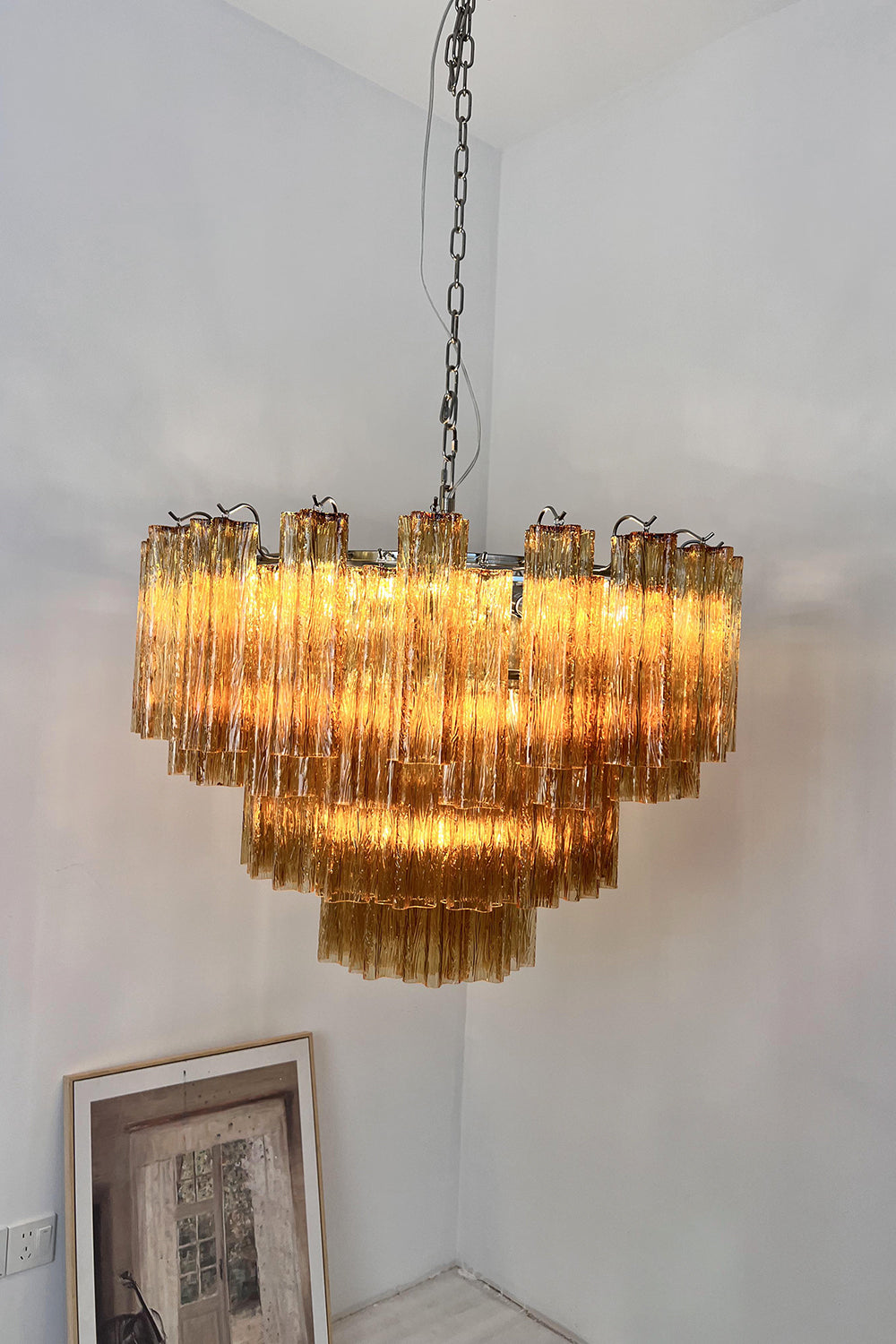 Art Glass Tronchi Chandelier
