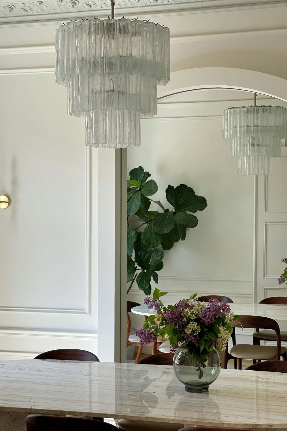Art Glass Tronchi Chandelier