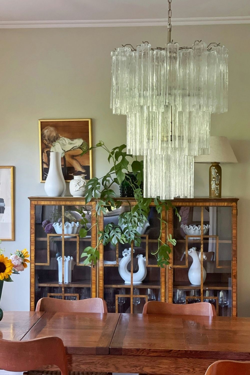 Art Glass Tronchi Chandelier