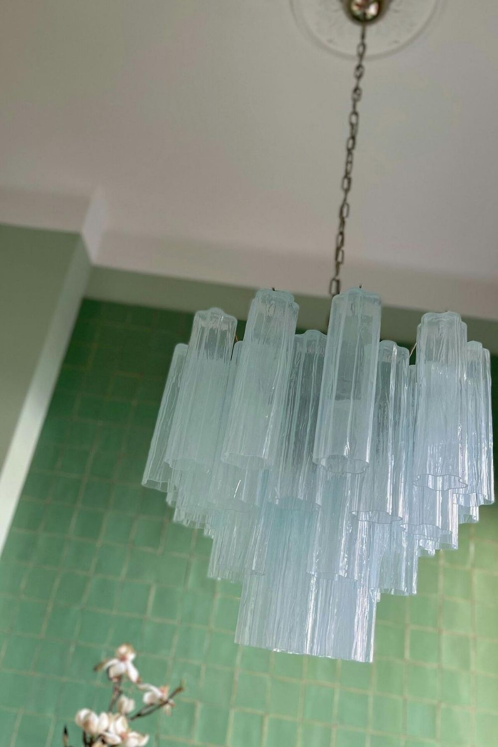Art Glass Tronchi Chandelier