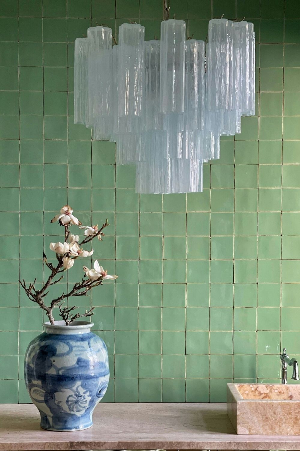 Art Glass Tronchi Chandelier