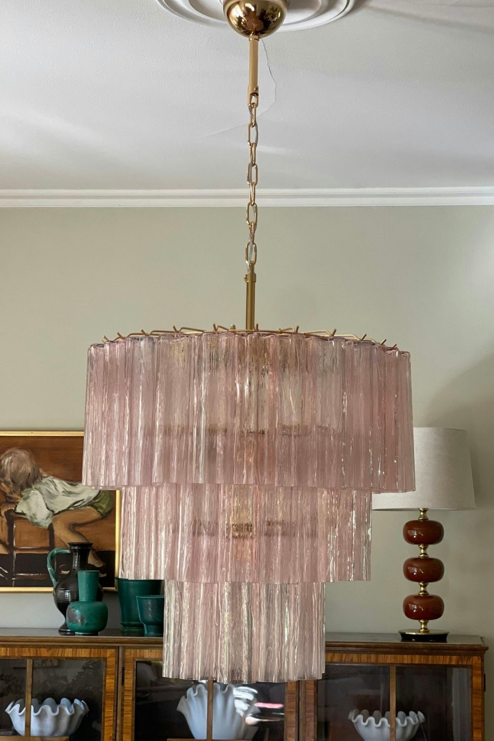 Art Glass Tronchi Chandelier