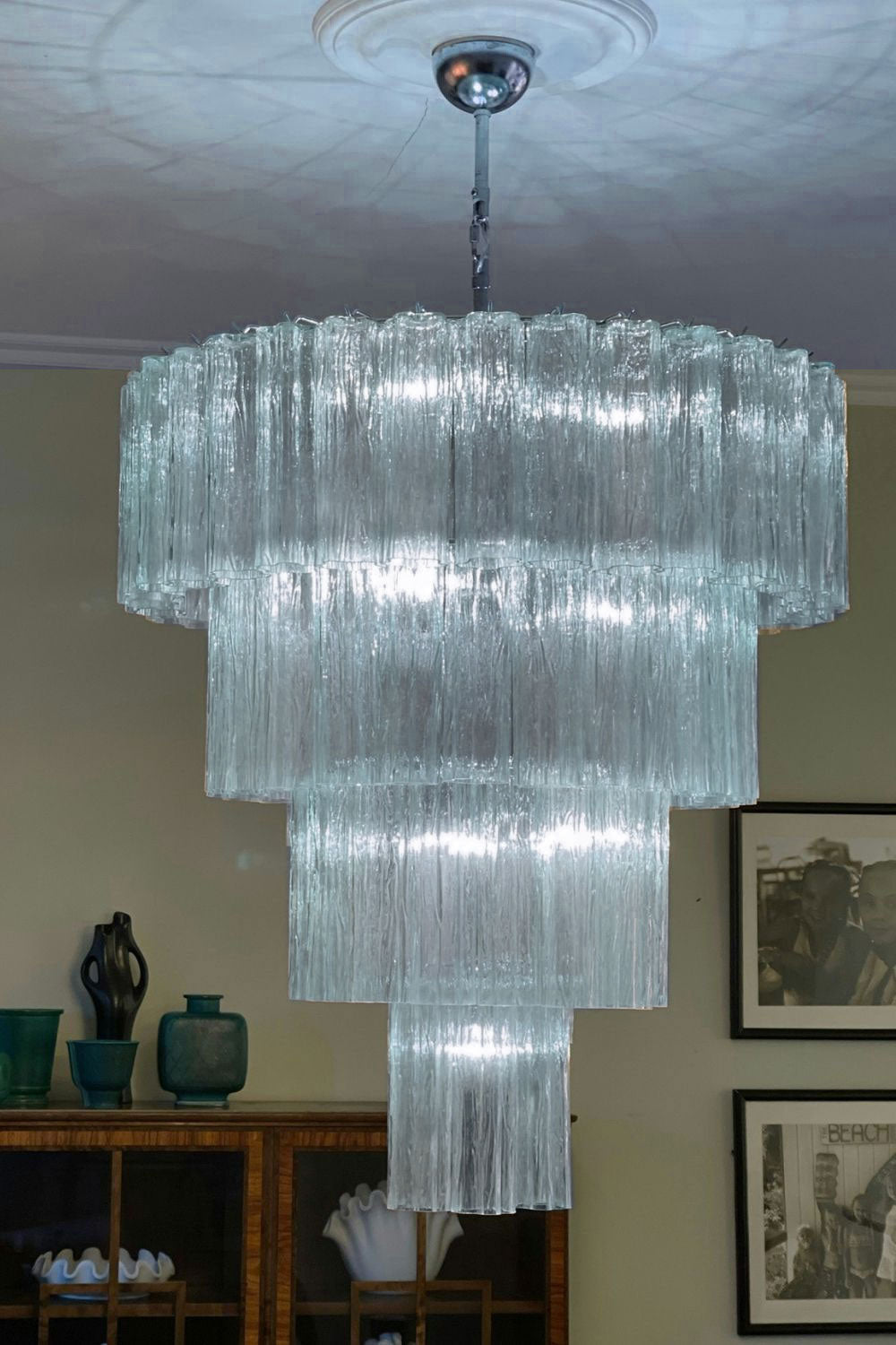 Art Glass Tronchi Chandelier