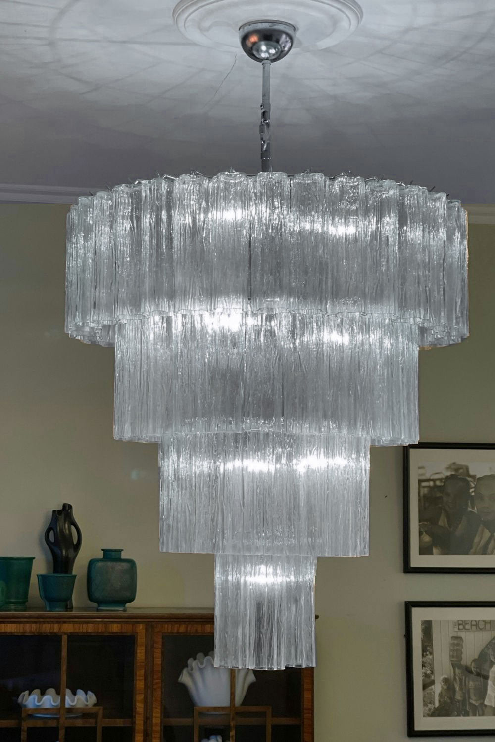 Art Glass Tronchi Chandelier