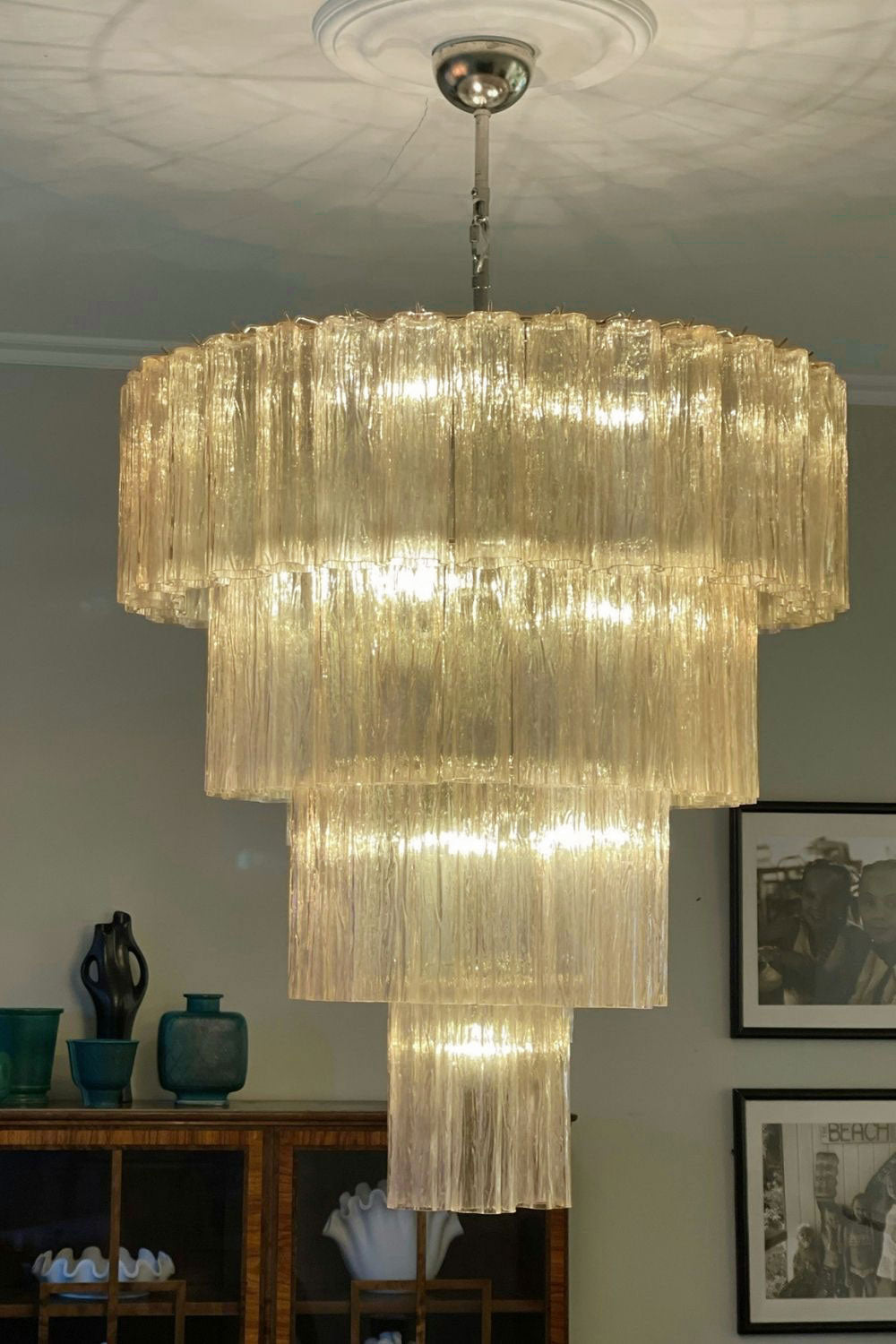 Art Glass Tronchi Chandelier