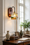 Artisan Mosaic Stained Glass Wall Sconce