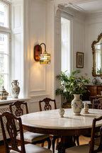 Artisan Mosaic Stained Glass Wall Sconce