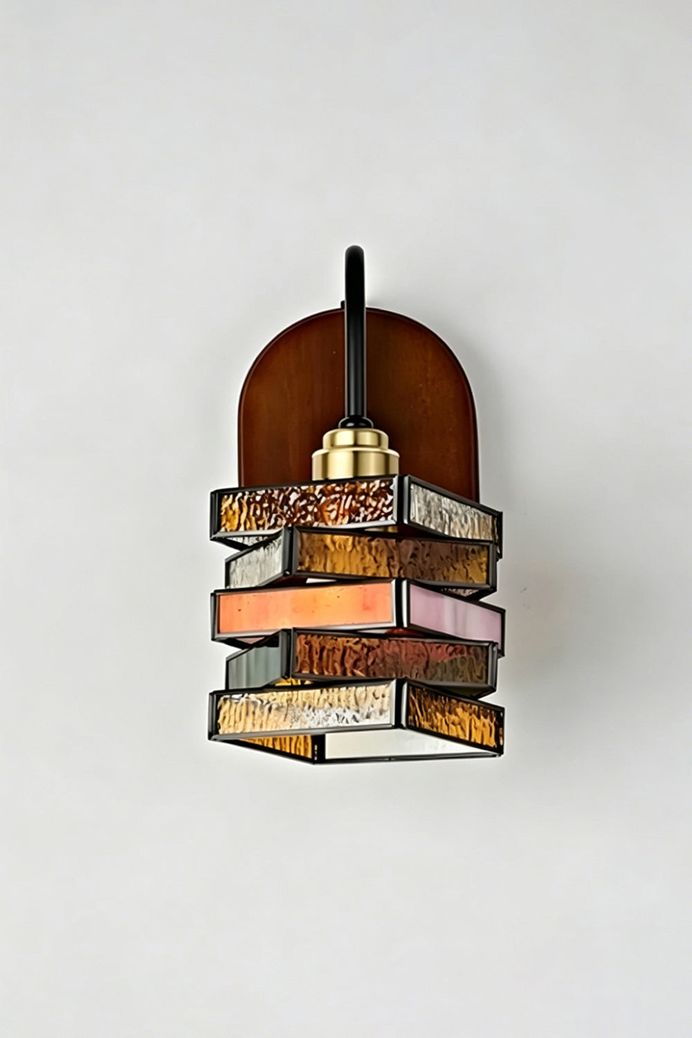 Artisan Mosaic Stained Glass Wall Sconce