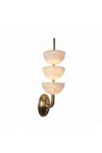 Ascendant Alabaster & Brass Wall Lamp