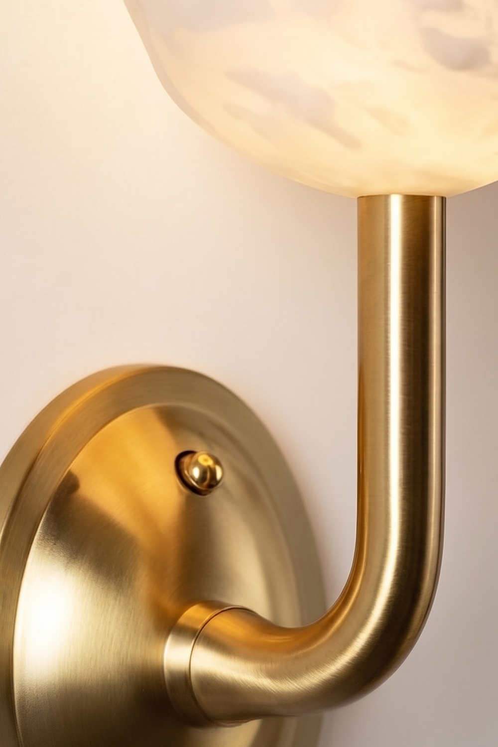 Ascendant Alabaster & Brass Wall Lamp