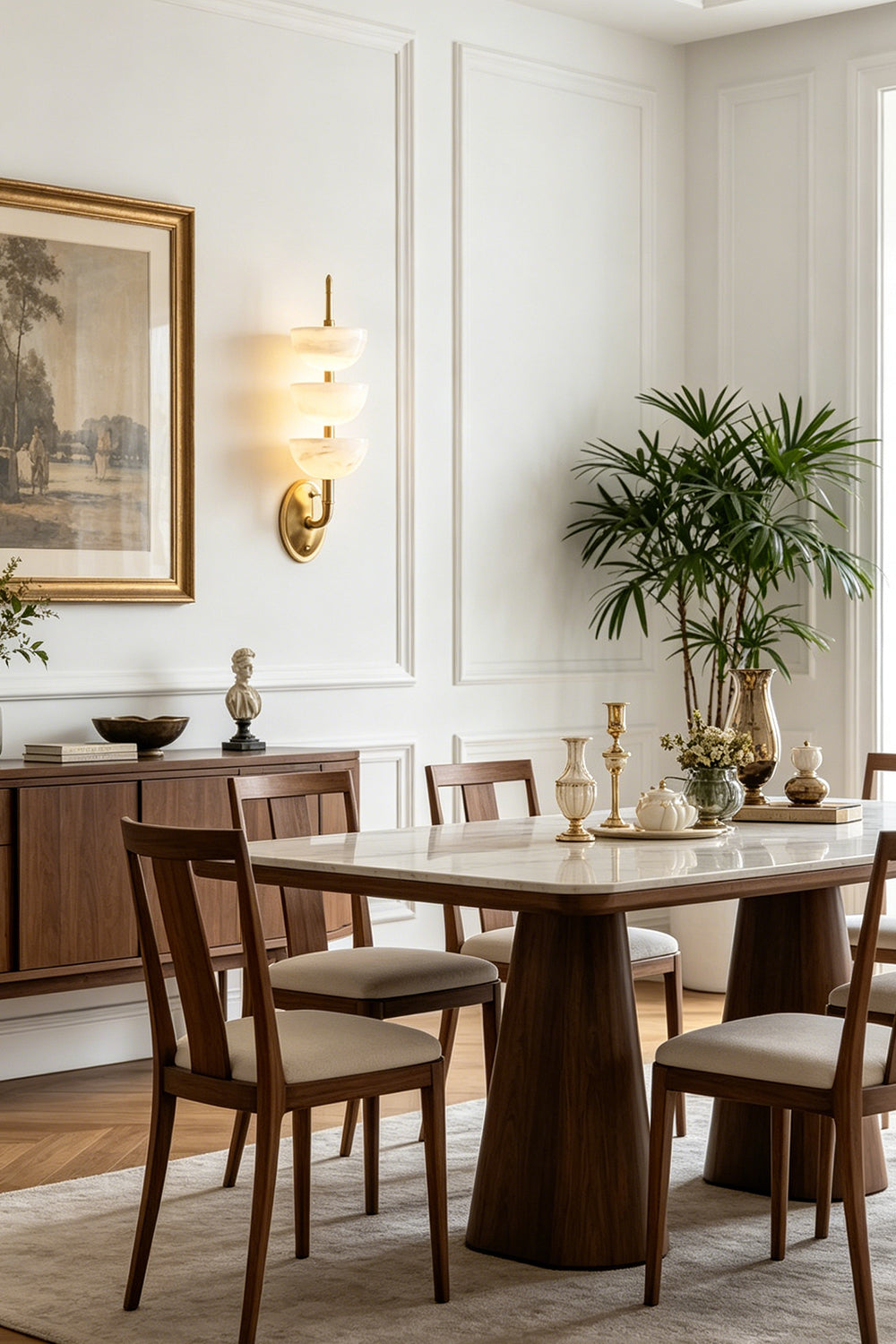 Ascendant Alabaster & Brass Wall Lamp