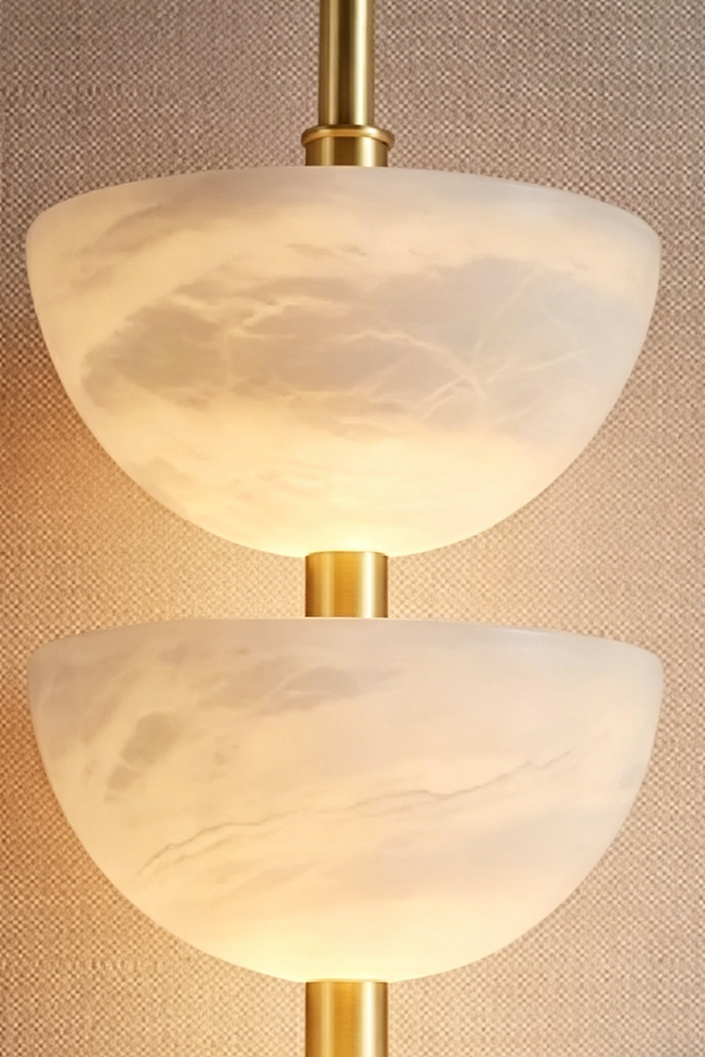 Ascendant Alabaster & Brass Wall Lamp