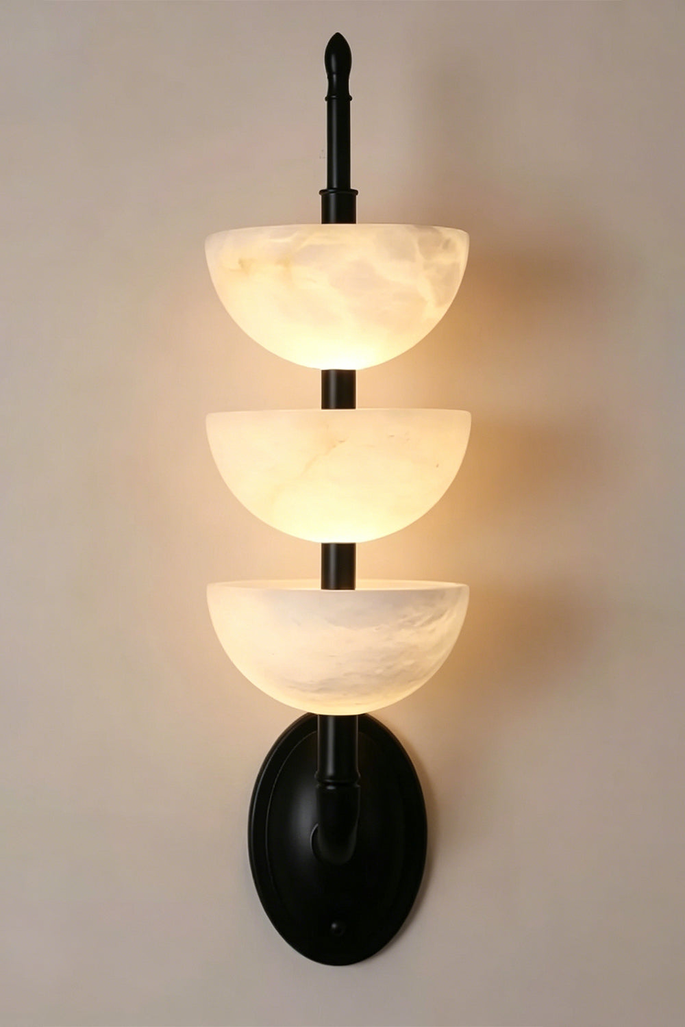 Ascendant Alabaster & Brass Wall Lamp