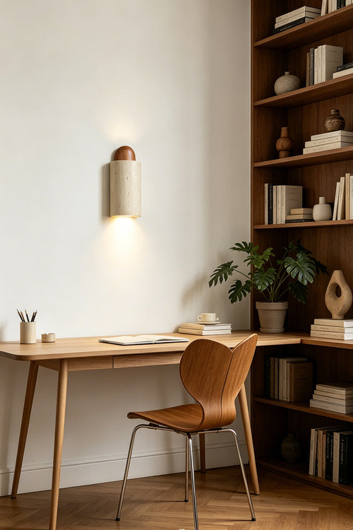 Aura Travertine Wall Light