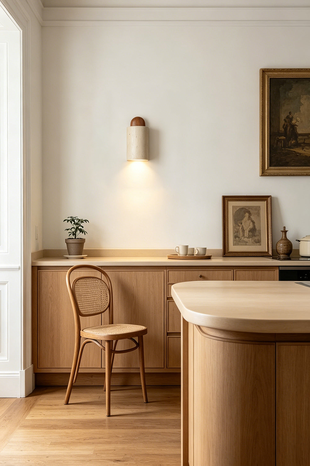 Aura Travertine Wall Light