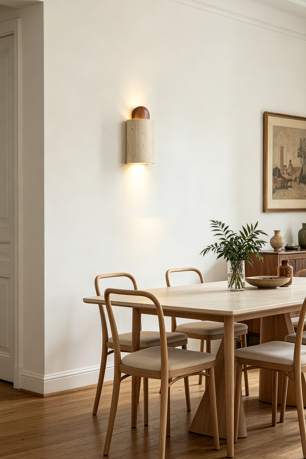 Aura Travertine Wall Light