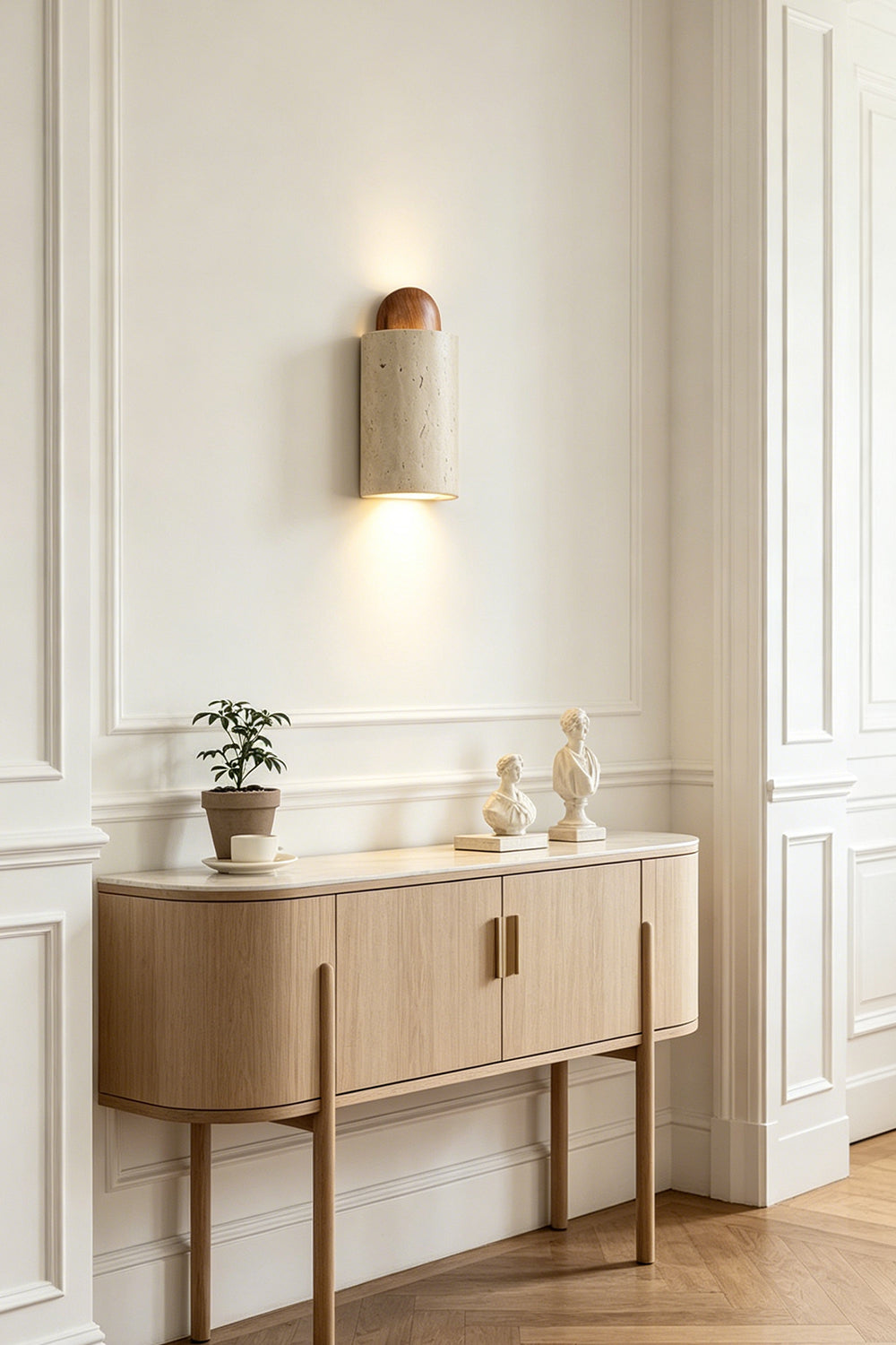 Aura Travertine Wall Light