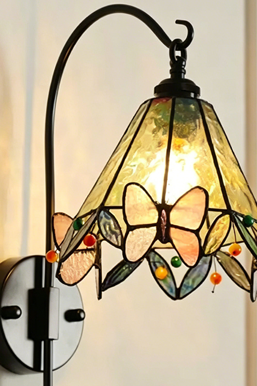 Aura Vine Stained Glass Wall Sconce
