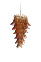 Aurelia Helix Amber Glass Cascade Chandelier