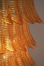Aurelia Helix Amber Glass Cascade Chandelier