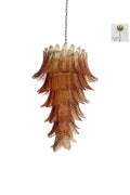 Aurelia Helix Amber Glass Cascade Chandelier