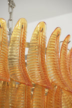 Aurelia Helix Amber Glass Cascade Chandelier