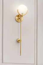 Alabaster Ava Brass Wall Lamp